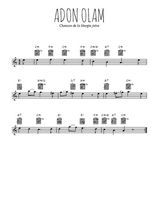 Téléchargez l'arrangement de la partition pour sax en Mib de la musique Adon Olam en PDF