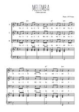 Téléchargez l'arrangement de la partition de Mélimba en PDF pour trois voix mixtes et piano