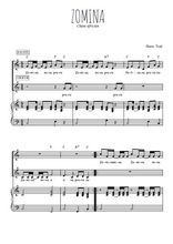 Téléchargez l'arrangement de la partition de Zomina en PDF pour deux voix égales et piano