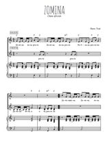 Téléchargez l'arrangement de la partition de Zomina en PDF pour trois voix mixtes et piano