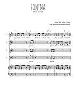 Téléchargez l'arrangement de la partition de Zomina en PDF pour 4 voix mixtes et piano