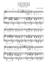 Téléchargez l'arrangement de la partition de Senzenina en PDF pour deux voix égales et piano