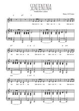 Téléchargez l'arrangement de la partition de Traditionnel-Senzenina en PDF pour Chant et piano