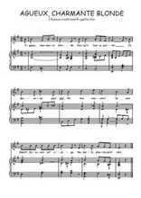 Téléchargez l'arrangement de la partition de Traditionnel-Agueux-charmante-blonde en PDF pour Chant et piano
