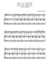 Téléchargez l'arrangement de la partition de Traditionnel-Ah!-la-salope en PDF pour Chant et piano
