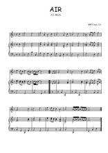 Téléchargez la partition de Air BWV Anh. 131 en PDF pour Mélodie et piano