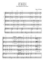 Téléchargez la partition de Akwaba en PDF pour 4 voix SATB et piano