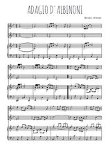 Téléchargez la partition de Adagio d'Albinoni en PDF pour 2 voix égales et piano