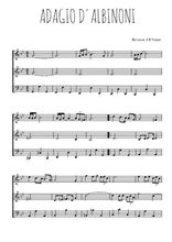 Téléchargez l'arrangement de la partition de adagio-d-albinoni en PDF à trois voix