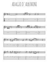 Téléchargez la tablature de la musique adagio-d-albinoni en PDF