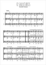 Téléchargez l'arrangement de la partition de O Salutaris pour chorale en PDF à trois voix