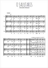 Téléchargez l'arrangement de la partition de O Salutaris pour chorale en PDF à quatre voix SATB