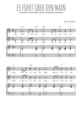 Téléchargez l'arrangement de la partition de Es führt über den Main en PDF pour deux voix égales et piano