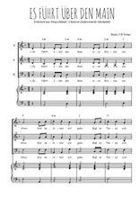 Téléchargez l'arrangement de la partition de Es führt über den Main en PDF pour trois voix mixtes et piano