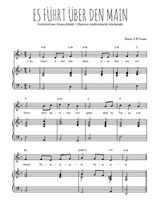 Téléchargez l'arrangement de la partition de Traditionnel-Es-fuhrt-uber-den-Main en PDF pour Chant et piano