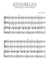 Téléchargez l'arrangement de la partition de Alleluia Malgache en PDF pour deux voix égales et piano