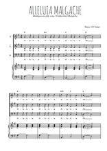 Téléchargez l'arrangement de la partition de Alleluia Malgache en PDF pour trois voix mixtes et piano