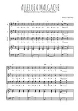Téléchargez la partition de Alleluia Malgache en PDF pour 4 voix SATB et piano