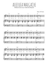 Téléchargez la partition de Alleluia Malgache en PDF pour Chant et piano