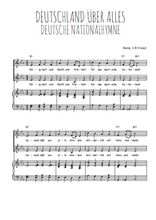 Téléchargez l'arrangement de la partition de Deutsche Nationalhymne en PDF pour deux voix égales et piano