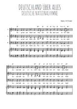 Téléchargez l'arrangement de la partition de Deutsche Nationalhymne en PDF pour trois voix mixtes et piano