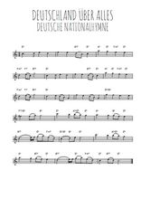 Téléchargez l'arrangement de la partition pour sax en Mib de la musique Deutsche Nationalhymne en PDF