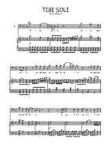 Téléchargez la partition de Tibi soli en PDF pour Chant et piano