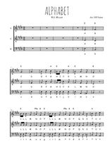 Téléchargez l'arrangement de la partition de W.A.-Mozart-Alphabet en PDF à trois voix