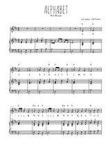 Téléchargez l'arrangement de la partition de W.A.-Mozart-Alphabet en PDF pour Chant et piano