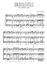 Téléchargez l'arrangement de la partition de Traditionnel-Amavolovolo en PDF à trois voix