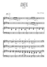 Téléchargez l'arrangement de la partition de Amen en PDF pour deux voix égales et piano