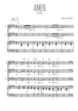 Téléchargez l'arrangement de la partition de Amen en PDF pour trois voix mixtes et piano