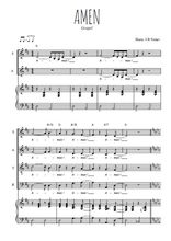 Téléchargez l'arrangement de la partition de Amen en PDF pour 4 voix mixtes et piano