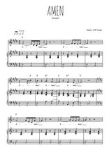 Téléchargez l'arrangement de la partition de Gospel-Amen en PDF pour Chant et piano