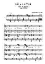 Téléchargez la partition de Bal à la cour en PDF pour 2 voix égales et piano