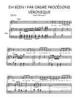 Téléchargez l'arrangement de la partition de Eh bien, par ordre procédons en PDF pour deux voix égales et piano