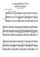 Téléchargez l'arrangement de la partition de Andre-Messager-L-escarpolette en PDF pour Chant et piano