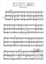Téléchargez la partition de Occhietti amati en PDF pour Chant et piano