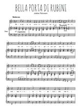 Téléchargez l'arrangement de la partition de andrea-falconieri-bella-porta-di-rubini en PDF pour Chant et piano
