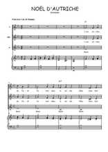 Téléchargez l'arrangement de la partition de Noël d'Autriche en PDF pour trois voix de femmes et piano