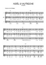 Téléchargez l'arrangement de la partition de Traditionnel-Noel-d-Autriche en PDF pour trois voix de femmes