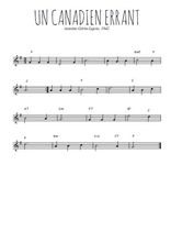 Téléchargez l'arrangement de la partition en Sib de la musique Un Canadien errant en PDF