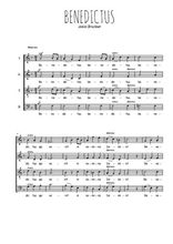 Téléchargez l'arrangement de la partition de Benedictus en PDF à quatre voix SATB