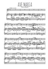 Téléchargez la partition de Ave Maria en PDF pour Chant et piano