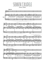 Téléchargez l'arrangement de la partition de antonio-caldara-sebben-crudele en PDF pour Chant et piano