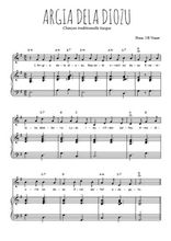 Téléchargez la partition de Argia dela diozu en PDF pour Chant et piano
