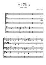 Téléchargez l'arrangement de la partition de Les Canuts en PDF pour trois voix mixtes et piano
