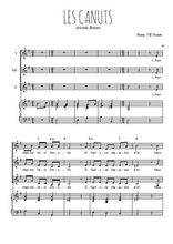 Téléchargez la partition de Les Canuts en PDF pour 3 voix SSA et piano