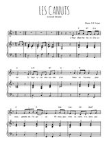 Téléchargez l'arrangement de la partition de Aristide-Bruant-Les-Canuts en PDF pour Chant et piano