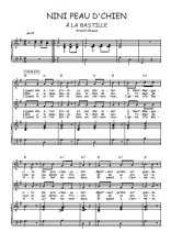 Téléchargez la partition de Nini Peau d'Chien en PDF pour 2 voix égales et piano